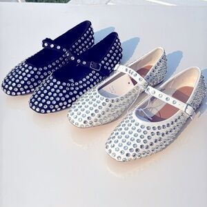 NWT Studded Black and White Mules set